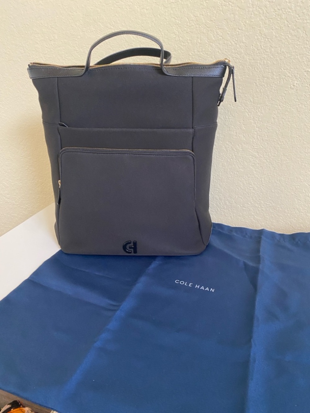 Cole Haan Gray Convertible Backpack Tote